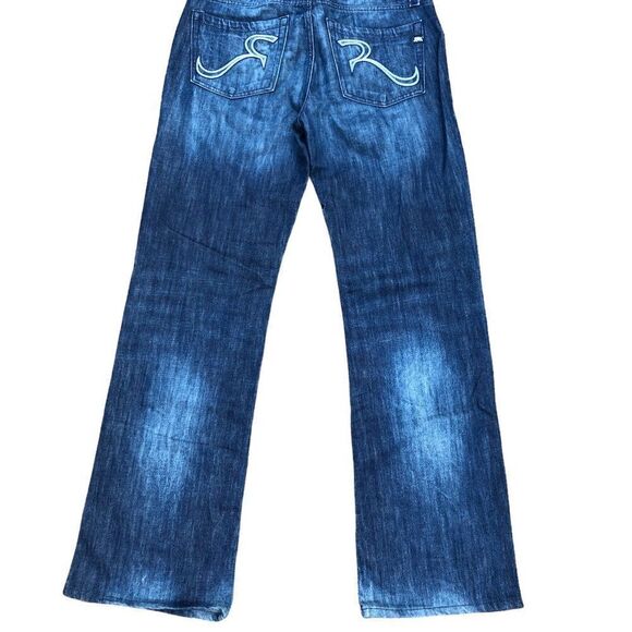 Rock & Republic Embroidered Jeans Size 34 Blue - Picture 4 of 8
